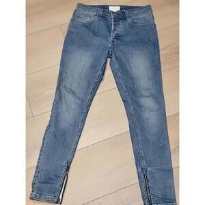 I Love Ugly High Waisted Zespy Denim Pants Jeans Women's M Blue Streetwear #6